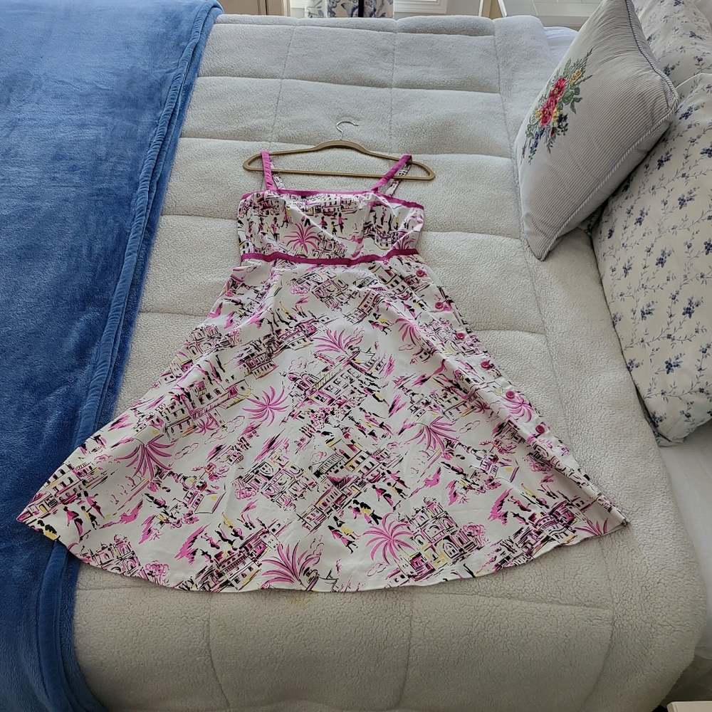 Sheri Martin sun dress with pink top, size 10, NWT